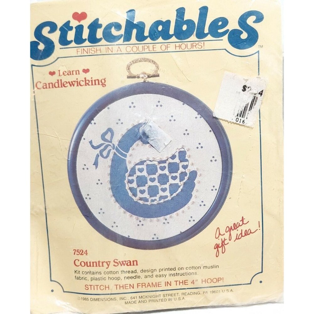 Stitchables County Swan #7924 Kit 1985 Candlewicking